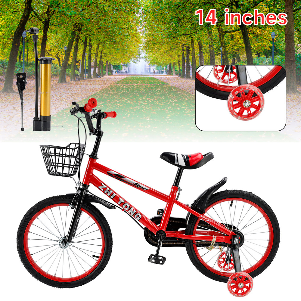14 inches Kid's Bike Child Bicycle Boys and Girls with Bottle Cage Holder