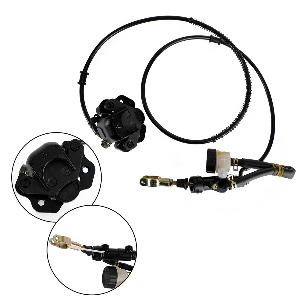 Go Kart Golf Cart ATV Rear Hydraulic Brake Assembly Caliper Master Cylinder Kit