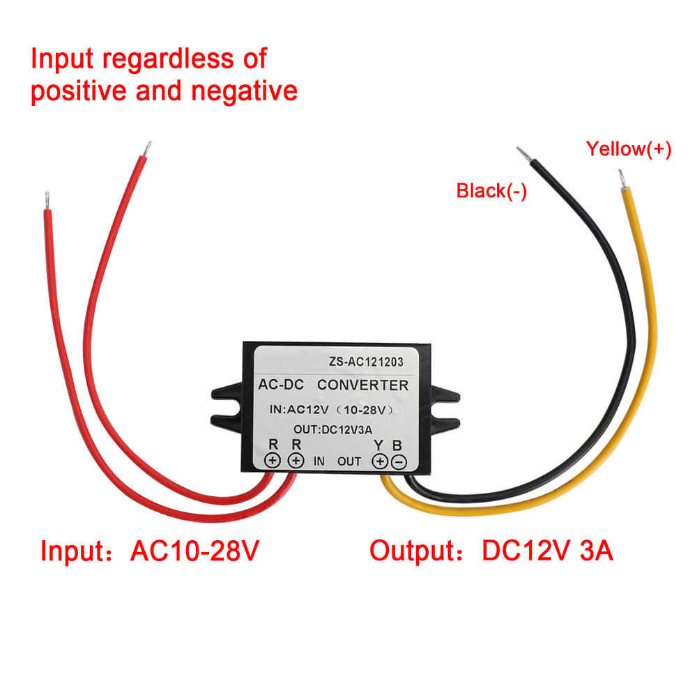 AC 10-28V To DC 12V 3A Buck Converter Ac-Dc Step Down Power Supply Module