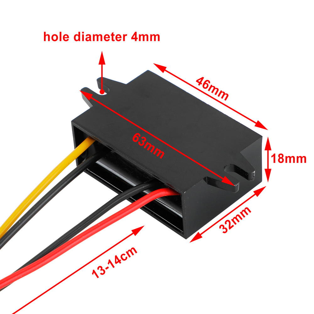 Waterproof DC-DC Converter 60V Step Down to 12V Car Power Supply Module 3A
