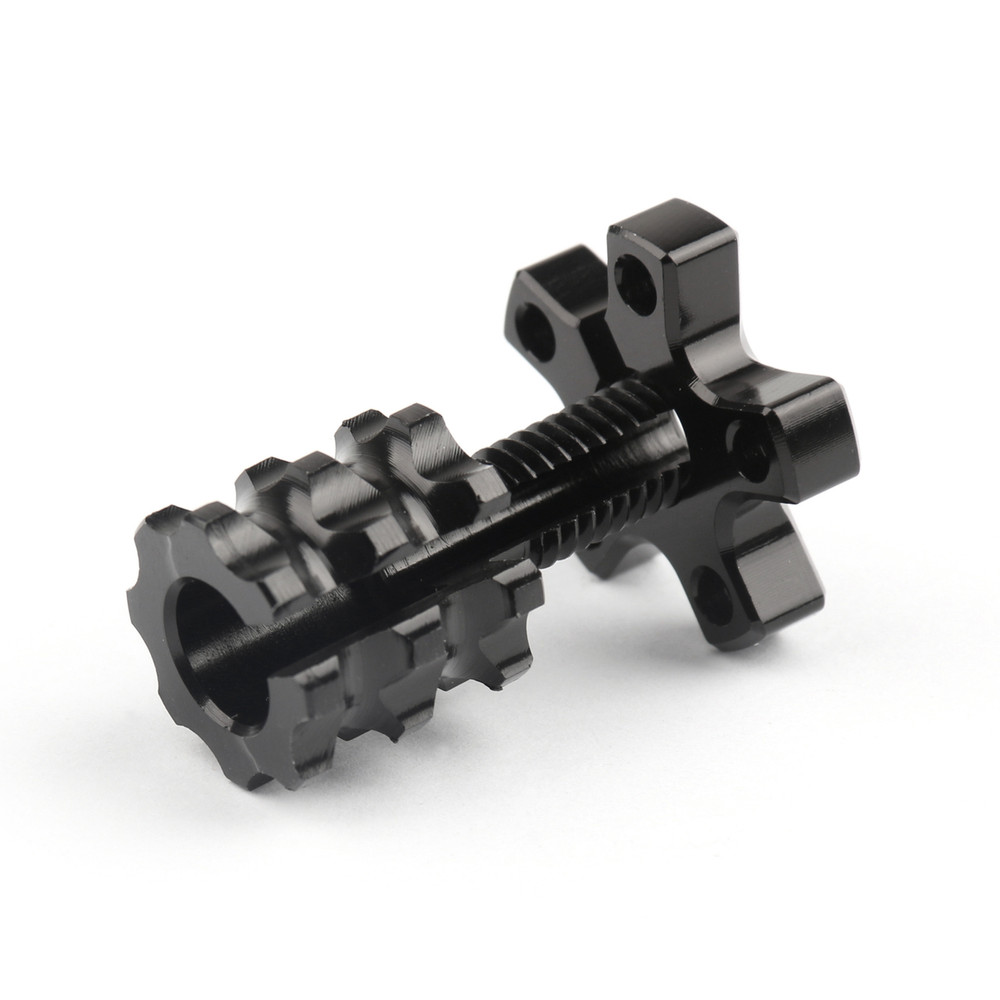 Universal 8mm Anodized Billet Aluminum Clutch Cable Adjuster Set, Black