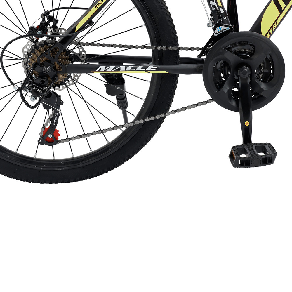 27.5" Spoke Wheel 24 Speed Mountain Bicycle Adult Bike MTB w/ fender Red+Yellow