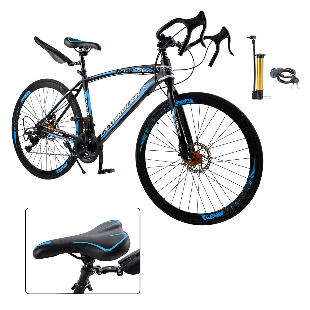 27 speed Road Bike Racing Bicycle 700C 26" Wheels Adult Black+Blue