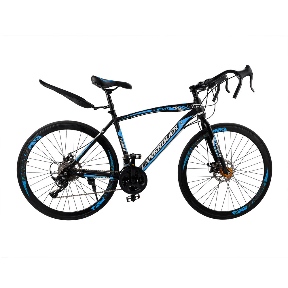 27 speed Road Bike Racing Bicycle 700C 26" Wheels Adult Black+Blue