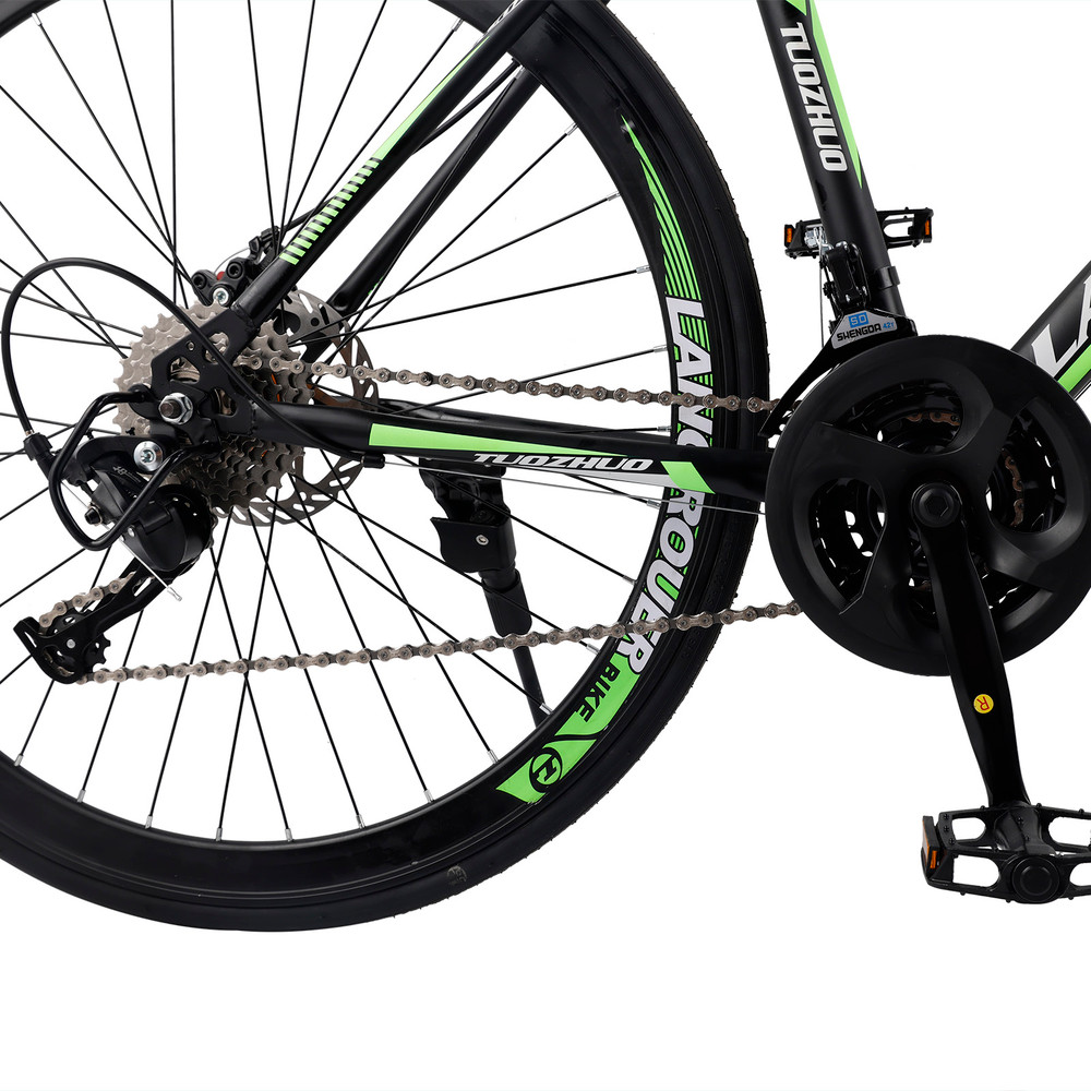 27 speed Road Bike Racing Bicycle 700C 26" Wheels Adult Black+Green