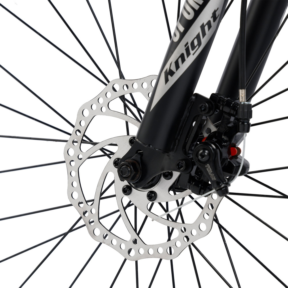 24 inch 24 Speed Mountain Bicycle Spoke Wheel Adult Explorer Bike MTB With Fender Cup holder Red/Yellow
