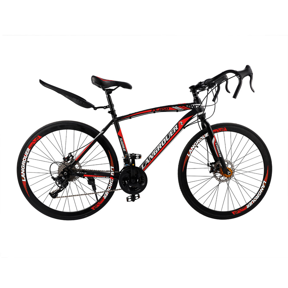 26 inch 27 speed Road Bike Racing Bicycle 700C For Adult With Fender Cup holder Black/Red