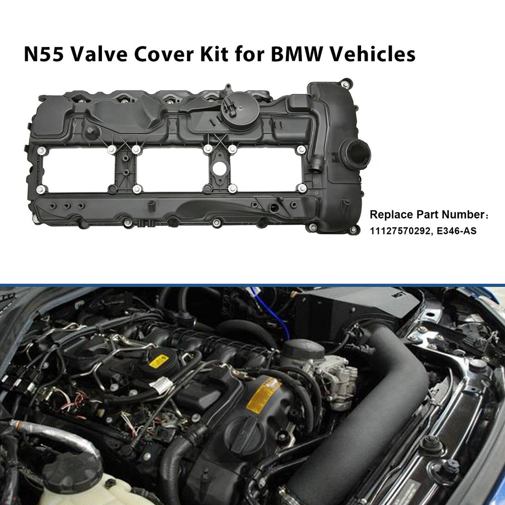 2005-2018 BMW N55 135i 335i 535i 640i 740i Valve Cover w/ Gasket+Cap 11127570292 Generic