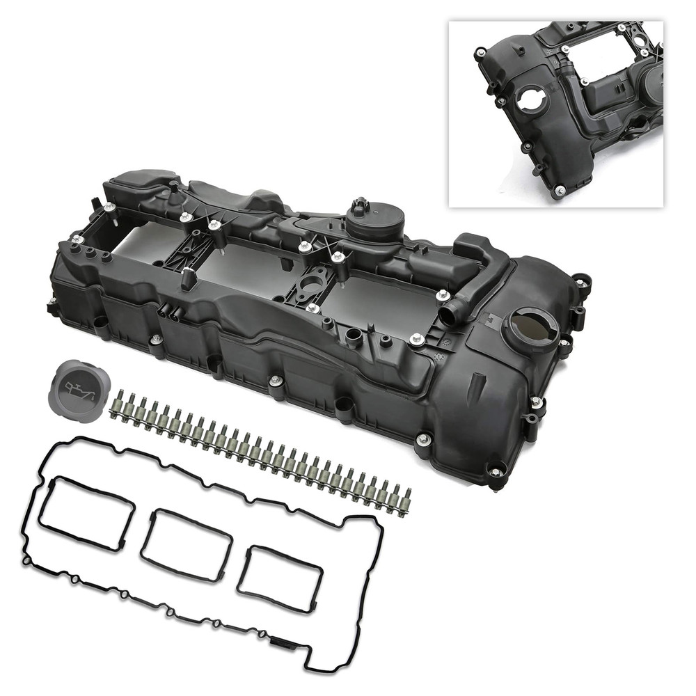 2005-2018 BMW N55 135i 335i 535i 640i 740i Valve Cover w/ Gasket+Cap 11127570292 Generic