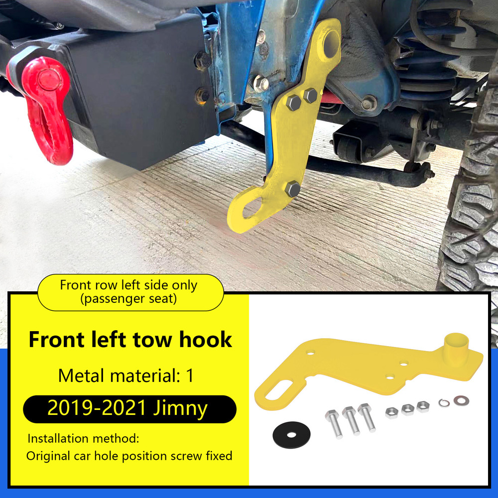 2019-2023 Suzuki Jimny Left Front Towing Hitch Trailer Hitch JB64W JB74 Yellow Generic