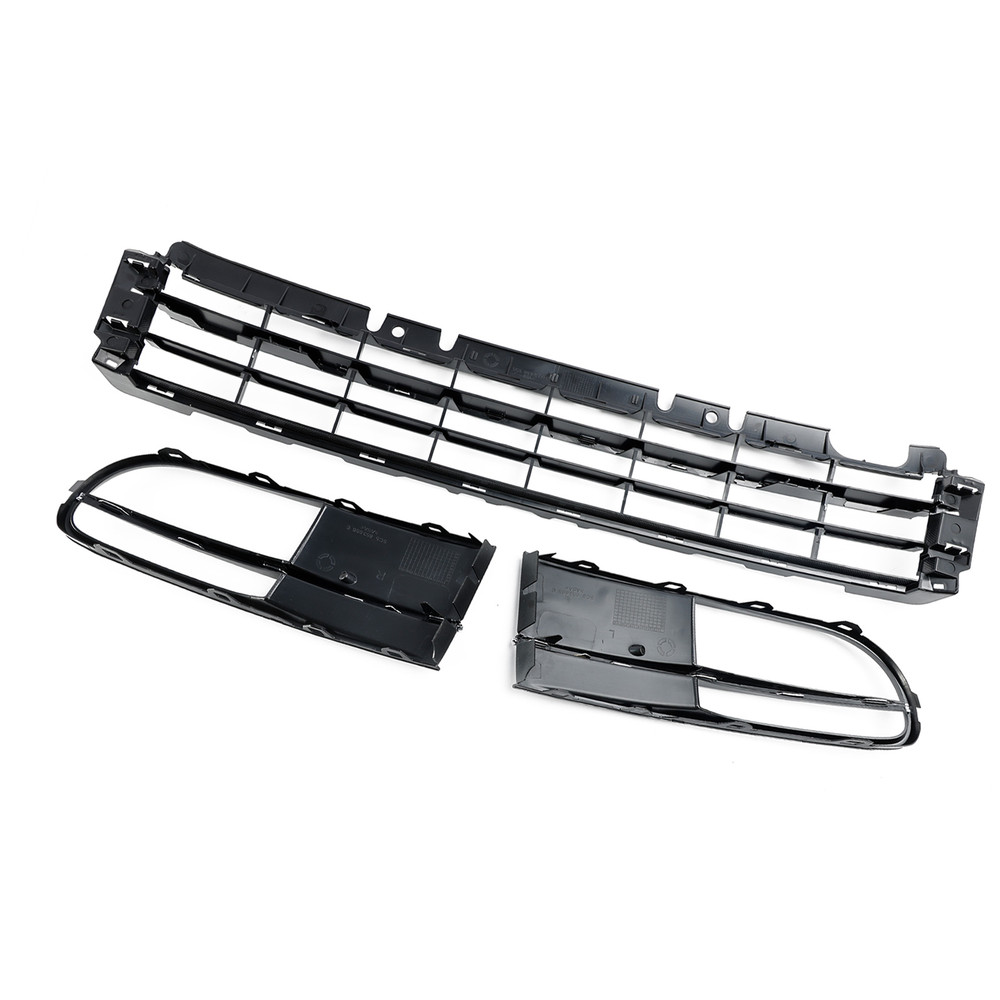 2012-2016 VW Beetle Front Bumper Lower Grille + Fog Light Grille W/ Chrome Generic