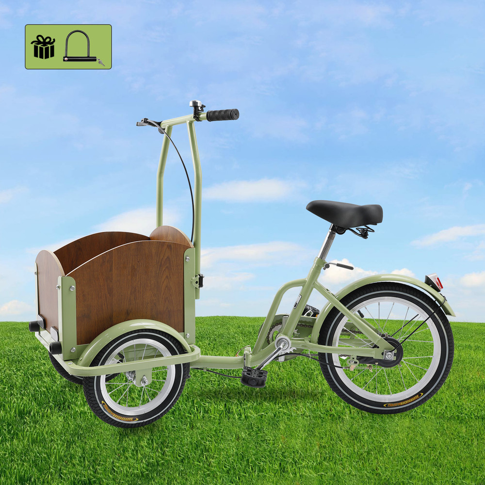 Tricycle Cart Reverse Green Three-wheel Bike