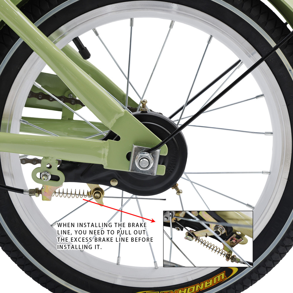 Folding Tricycle Cart Reverse Green Three-wheel Bike Children/Lady Folding Pet Dog