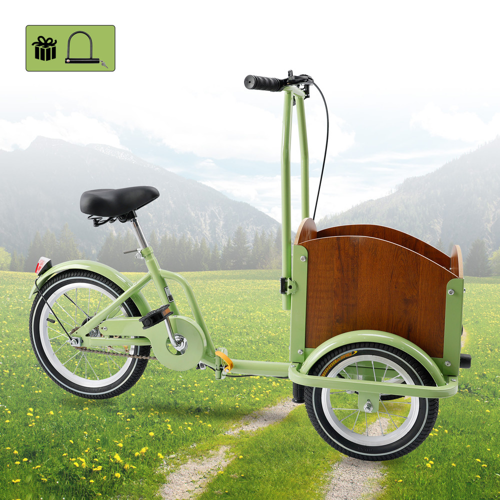 Tricycle Cart Reverse Green Three-wheel Bike