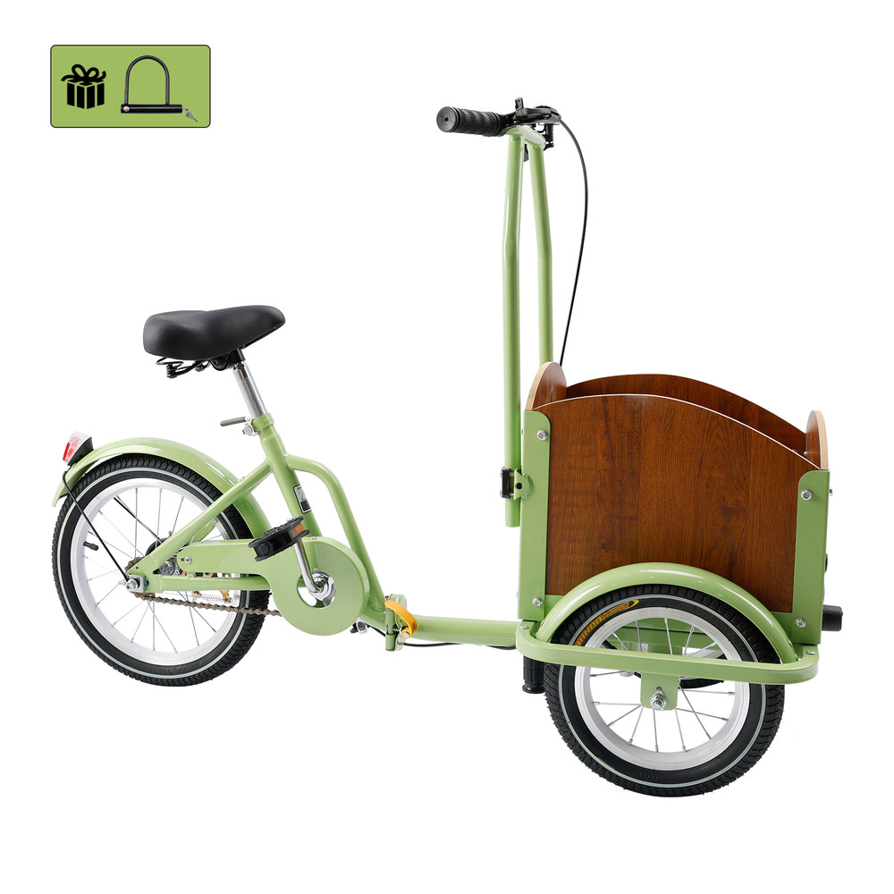 Tricycle Cart Reverse Green Three-wheel Bike
