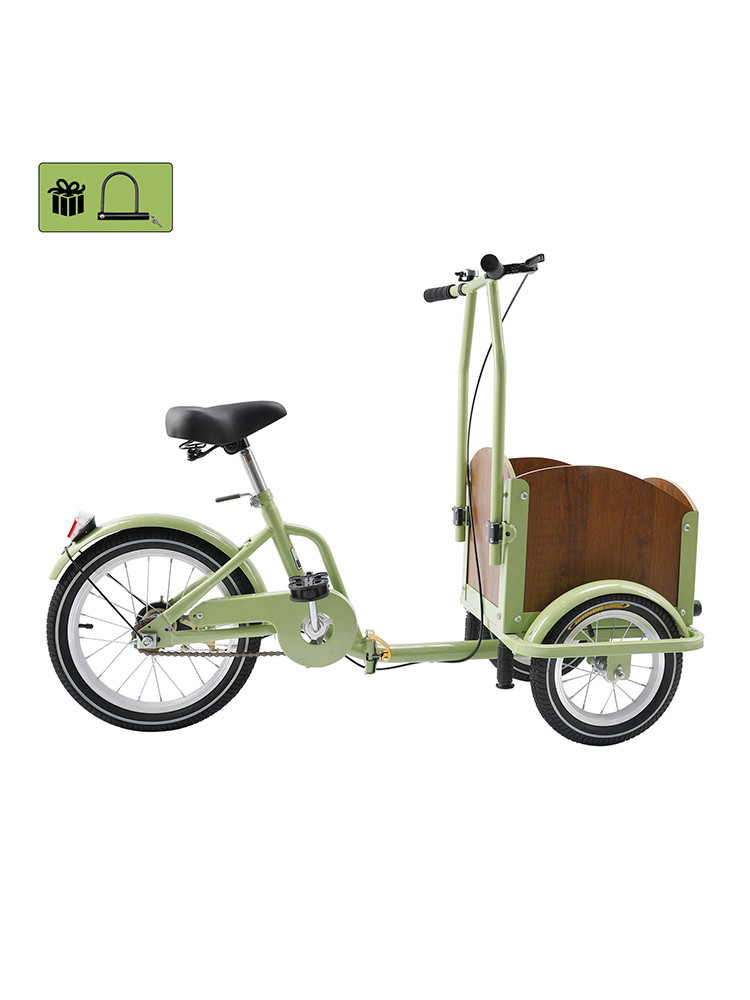 Tricycle Cart Reverse Green Three-wheel Bike