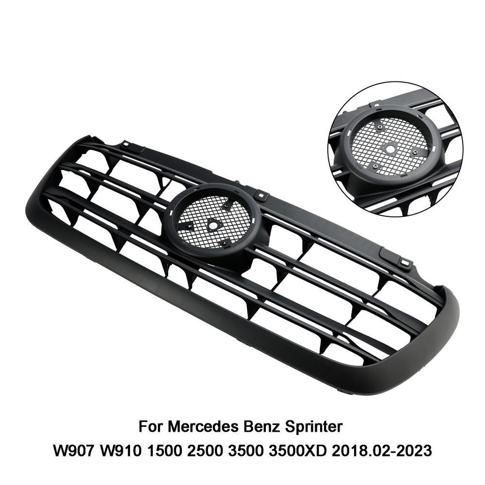 2018-2023 Mercedes Benz Sprinter W907 W910 1500 2500 3500 3500XD Front Upper Grill Without Letters A9108851101 Generic