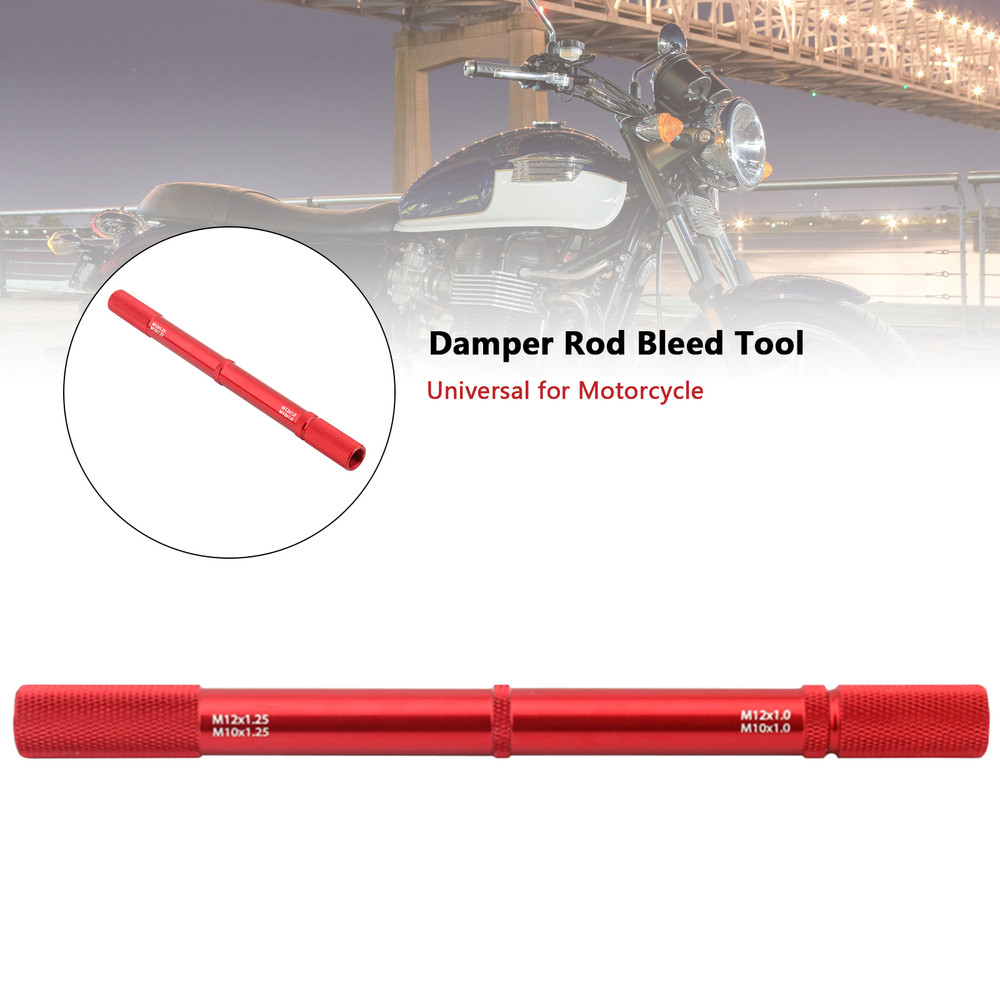 Universal Motorcycle Fork Bleed Tool Diy Suspension Repair Damper Rod Red Generic