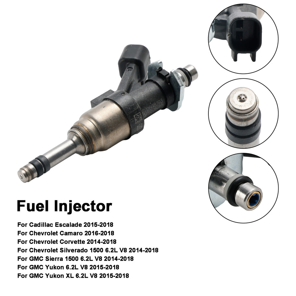 2014-2018 Chevrolet Camaro Corvette Silverado 1500 1PCS Fuel Injector 12668393 Silver Generic