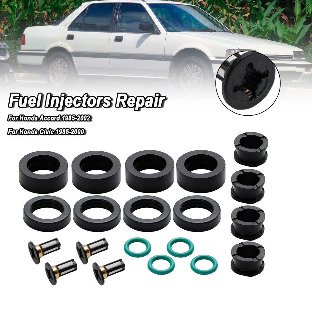1985-2002 Honda Accord Civic CRX Odyssey CR-V Prelude 4* Fuel Injector Repair Kit O-Rings Seals Generic