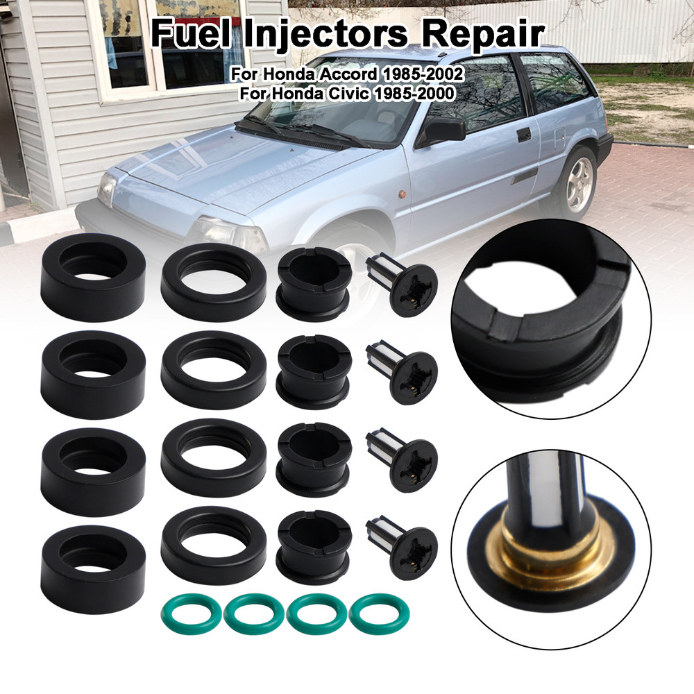 1985-2002 Honda Accord Civic CRX Odyssey CR-V Prelude 4* Fuel Injector Repair Kit O-Rings Seals Generic