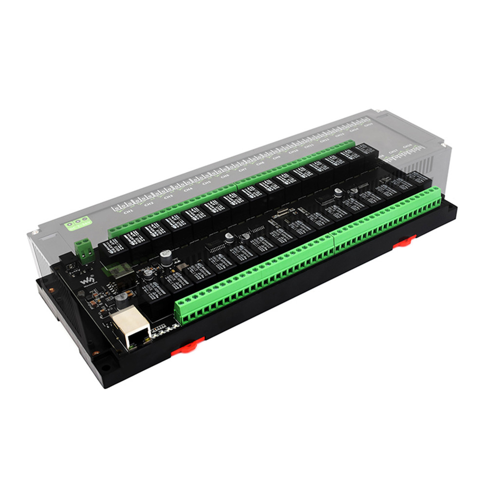 30-Channel Ethernet Relay Module Modbus RTU Protocol Poe Ethernet Communication
