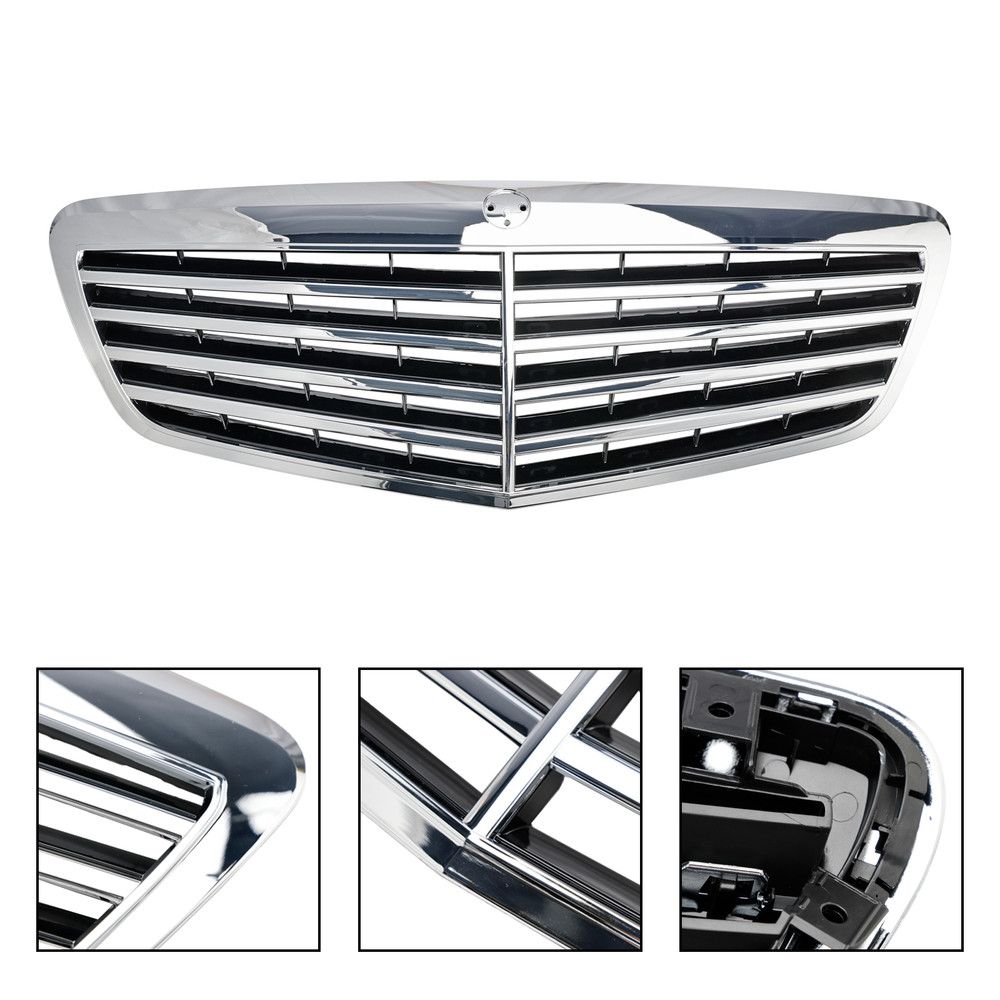 2010-2013 Mercedes-Benz S-Class S400 S450 S550 S600 S65 S63 W221 Front Grille Chrome Generic