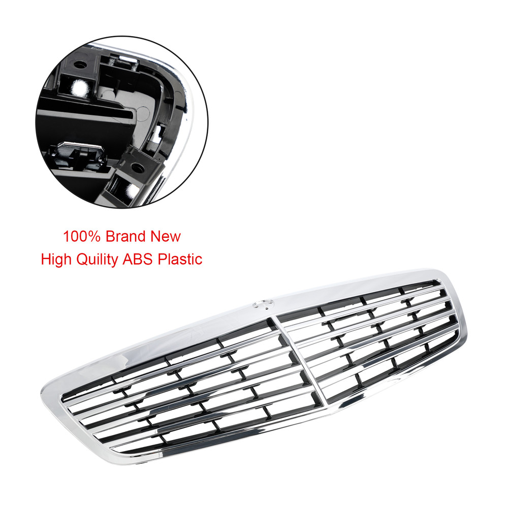 2010-2013 Mercedes-Benz S-Class S400 S450 S550 S600 S65 S63 W221 Front Grille Chrome Generic