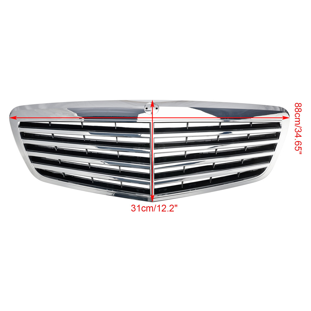 2010-2013 Mercedes-Benz S-Class S400 S450 S550 S600 S65 S63 W221 Front Grille Chrome Generic