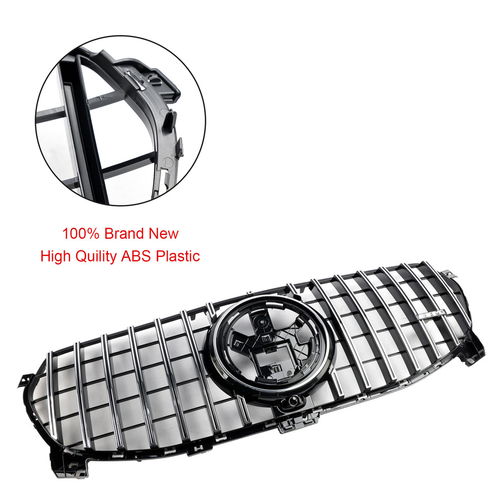 2020-2022 Mercedes-Benz GLE-Class W167 Standard Version With AMG Logo Front Bumper Grille Chrome Black Generic