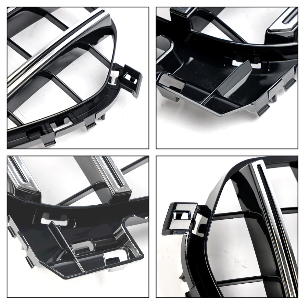 2020-2022 Mercedes-Benz GLE-Class W167 Standard Version With AMG Logo Front Bumper Grille Chrome Black Generic