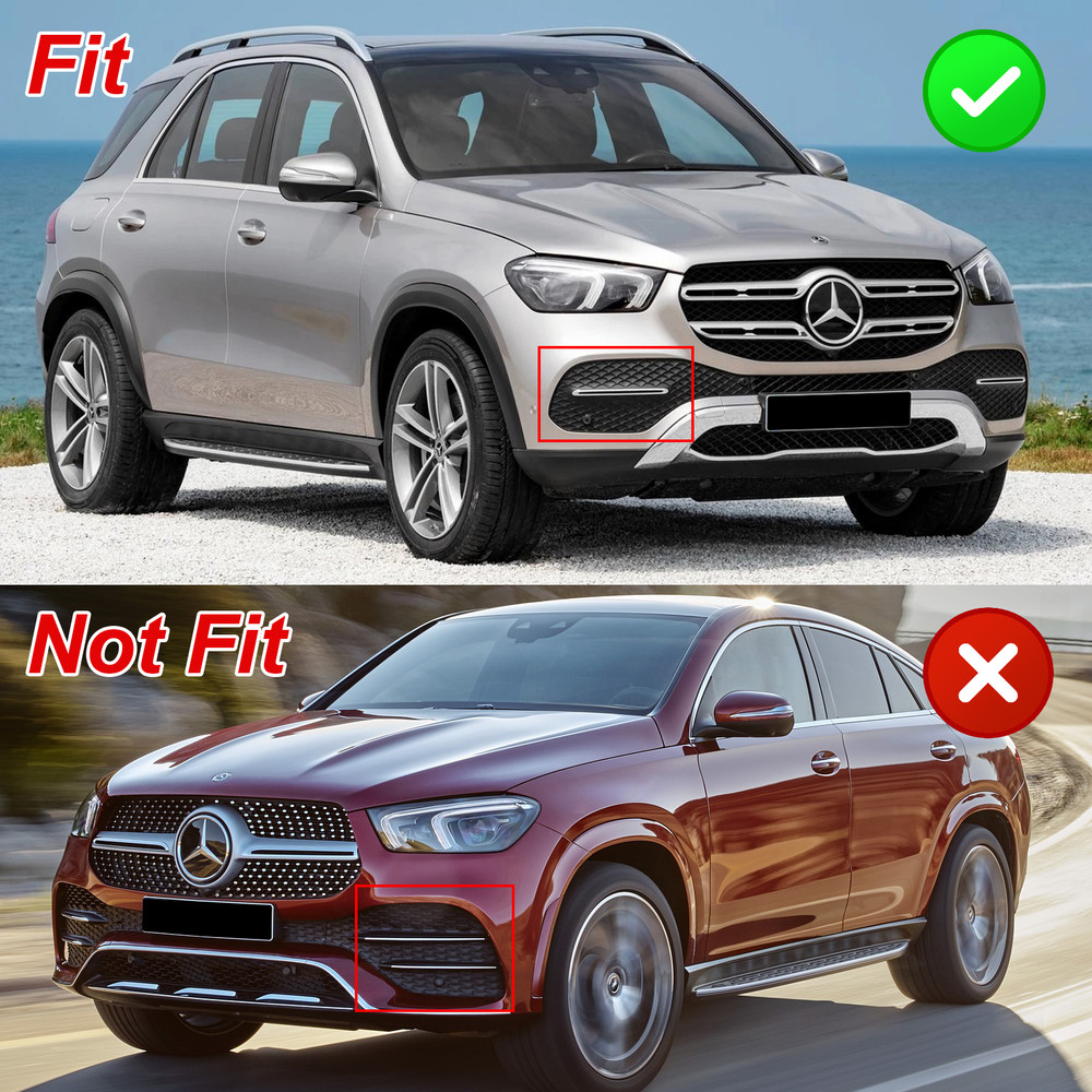 2020-2022 Mercedes-Benz GLE-Class W167 Standard Version With AMG Logo Front Bumper Grille Chrome Black Generic