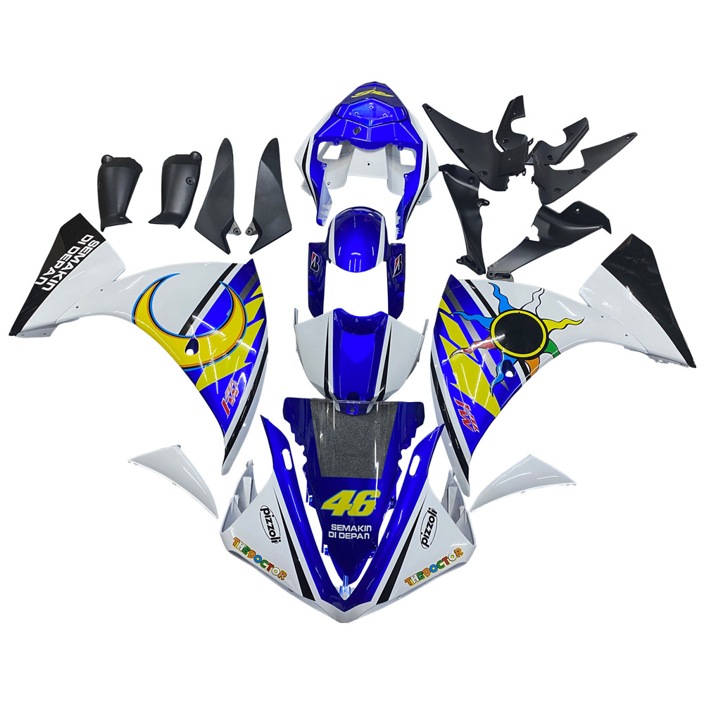 2009-2011 Yamaha YZF-R1 Injection Fairing Kit Bodywork Plastic ABS Amotopart Fairing #019