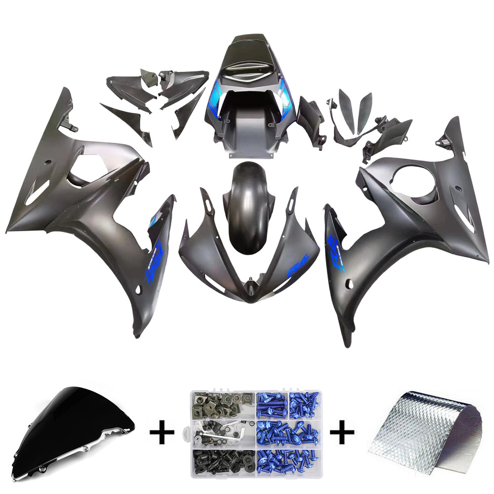 2005 Yamaha YZF-R6 600 Injection Fairing Kit Bodywork Plastic ABS Amotopart Fairing #025