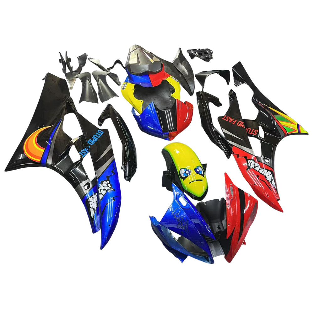 2006-2007 Yamaha YZF 600 R6 Injection Fairing Kit Bodywork Plastic ABS Amotopart Fairing #162