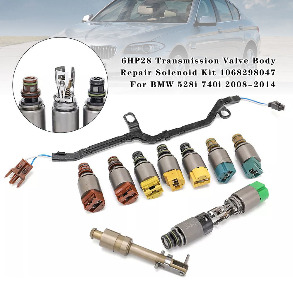 2008-2014 BMW 528i 740i 6HP28 Transmission Valve Body Repair Solenoid Kit 1068298047 Generic