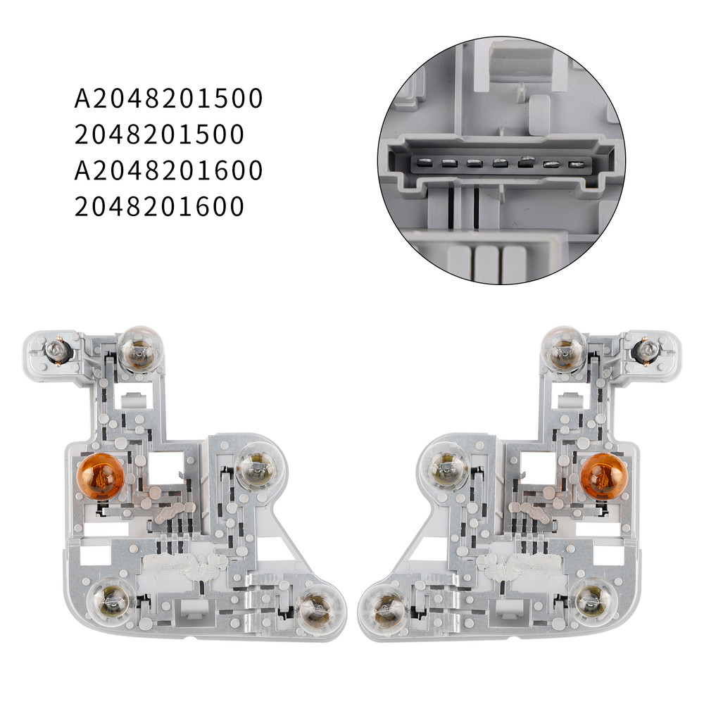 2007-2010 Mercedes W204 C Class Light+Right Tail Lamp Bulb Holder with Bulbs Generic