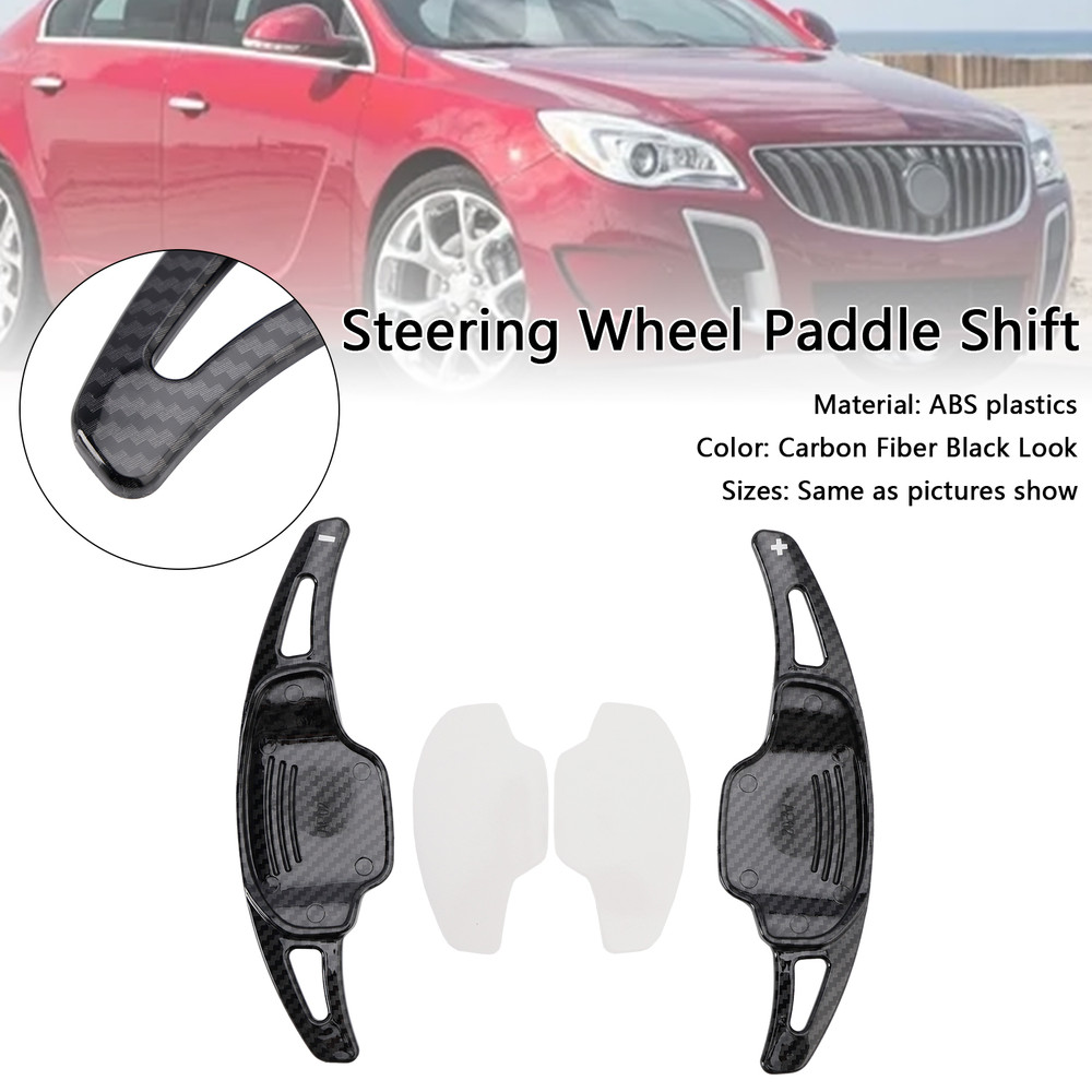 2011-2018 Buick verano Regal GS Lacrosse GL8 Carbon Look Steering Wheel Paddle Shifter Extension Covers Generic