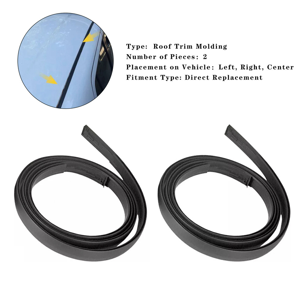 2008-2015 Scion xB 2PCS Roof Drip Molding Trim Center Left & Right Side Rubber 75556-12171 Generic