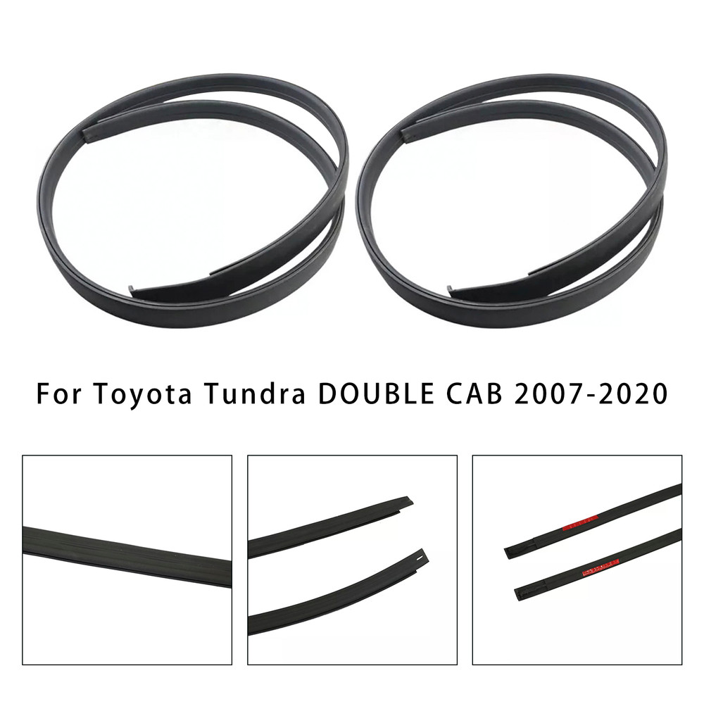 2007-2020 Toyota Tundra DOUBLE CAB 2PCS Roof Drip Molding Trim Left & Right Side Rubber 75552-0C050 Generic