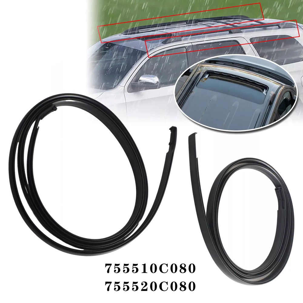 2008-2021 Toyota SEQUOIA Toyota SEQUOIA 2PCS Roof Drip Molding Trim Left & Right Side Rubber 755510C080 Generic