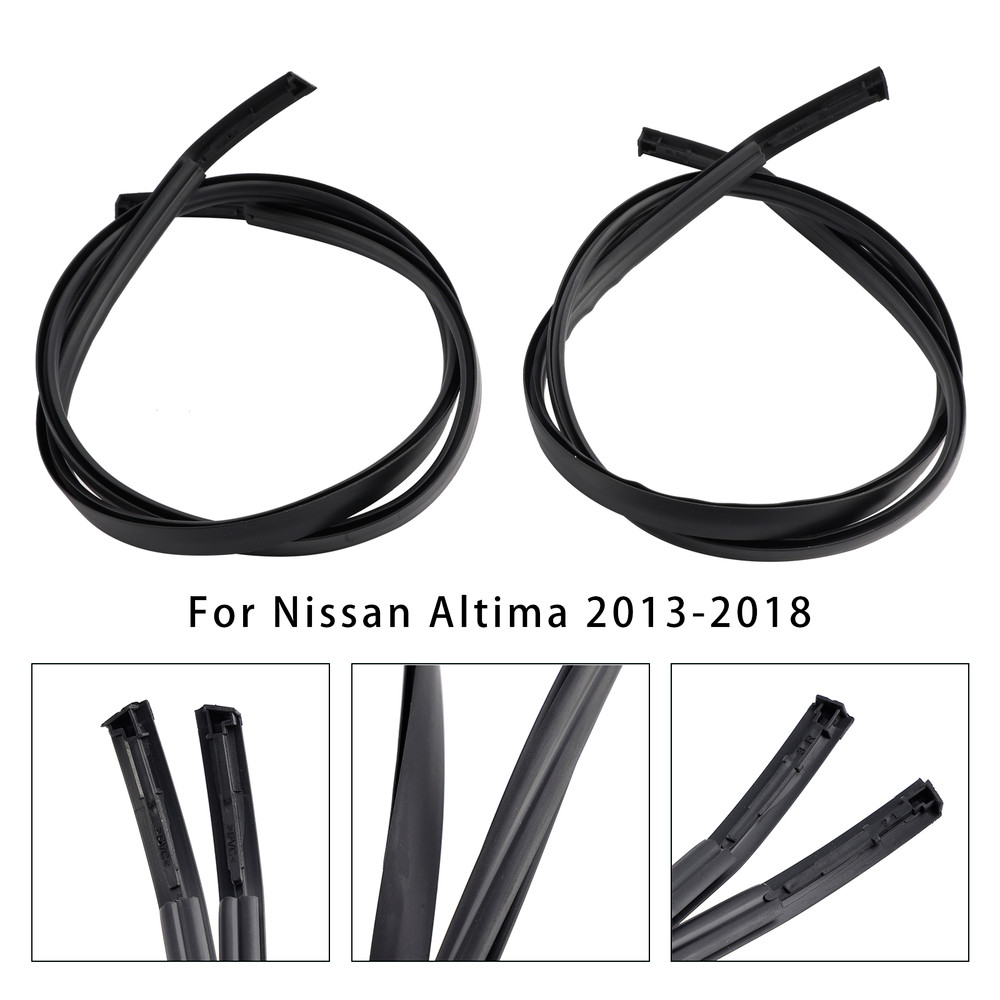 2013-2018 Nissan Altima 2PCS Roof Drip Molding Trim Left & Right Side Rubber 73853-3TA0A Generic