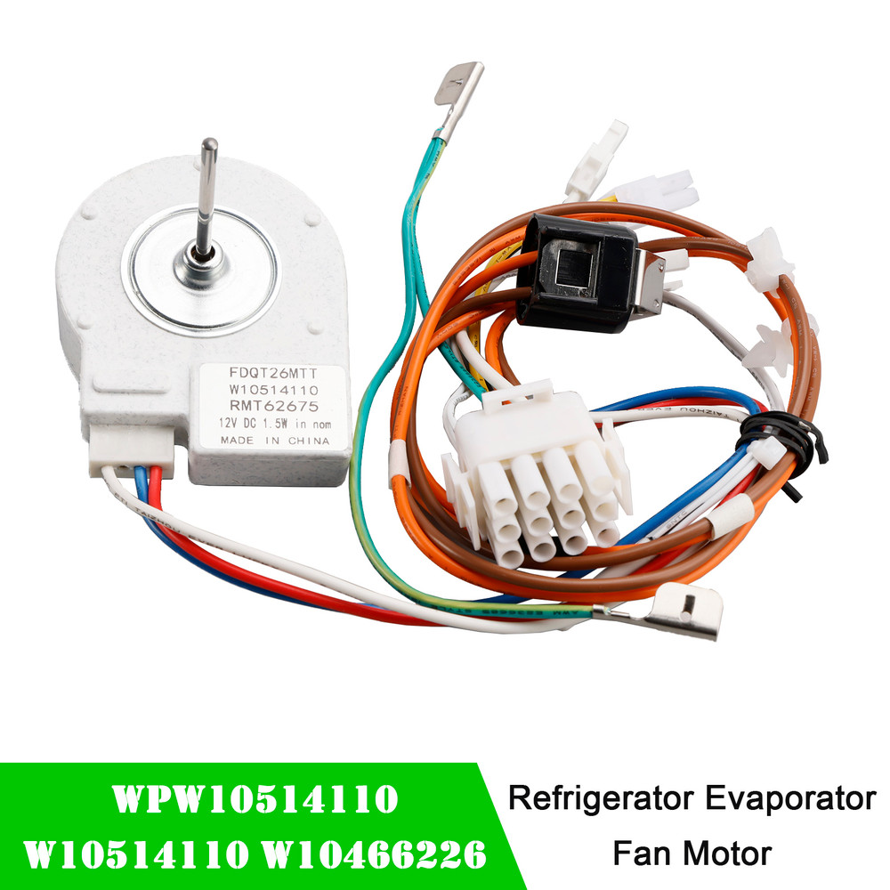 WPW10514110 W10514110 Refrigerator Evaporator Fan Motor for Kenmore W10466226
