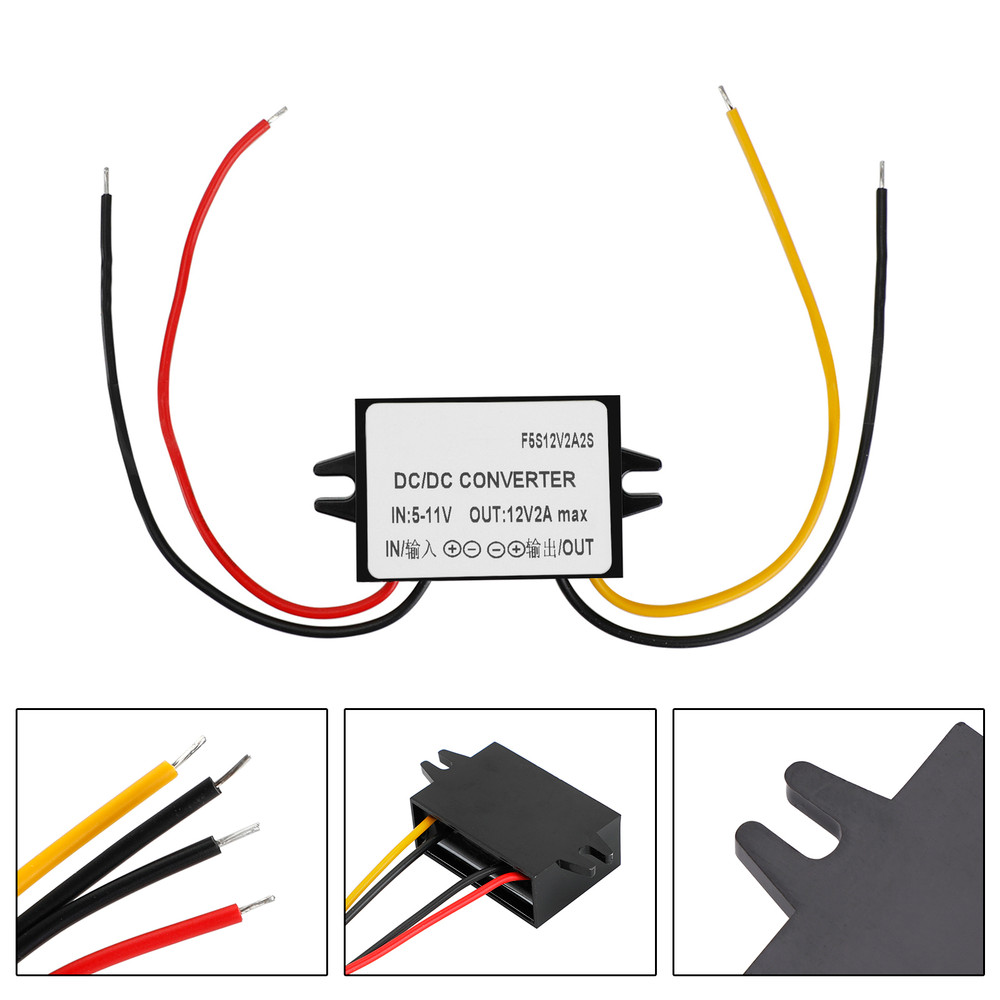 DC-DC Boost Step-Up Converter 6V To 12V 2A Car Power Supply Module Waterproof Generic