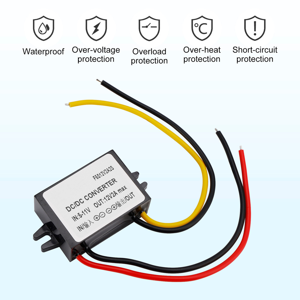 DC-DC Boost Step-Up Converter 6V To 12V 2A Car Power Supply Module Waterproof Generic
