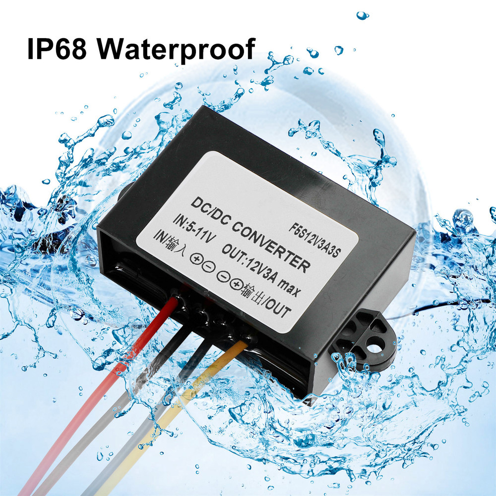 DC/DC Boost Step-Up Converter 3A 6V To 12V Car Power Supply Module Waterproof Generic