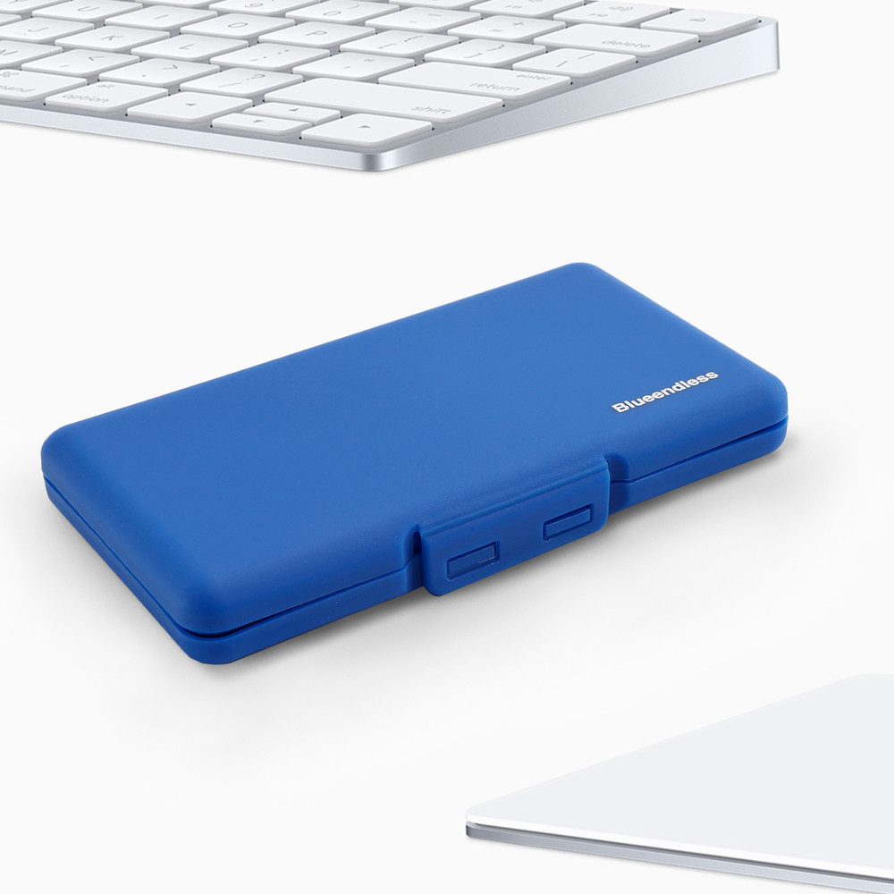 M2 Hard Drive Protection Box Storage Box Solid State Drive Box Shockproof Waterproof PP Box Blue