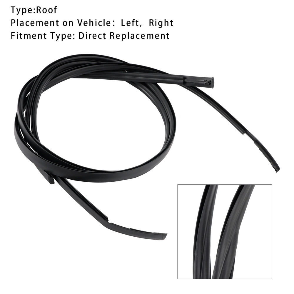 2012-2018 Nissan Versa 2PCS Left+Right Moulding-Roof Drip 73852-3AW0A,73853-3AW0A Black Generic