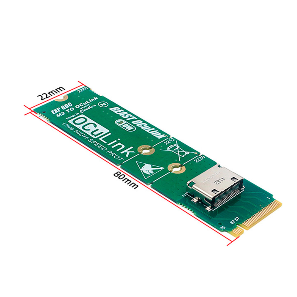 M.2 to OCuLink Adapter Board M.2 MKEY to OCULINK Interface Expansion Dock External Graphics Card Conversion Board