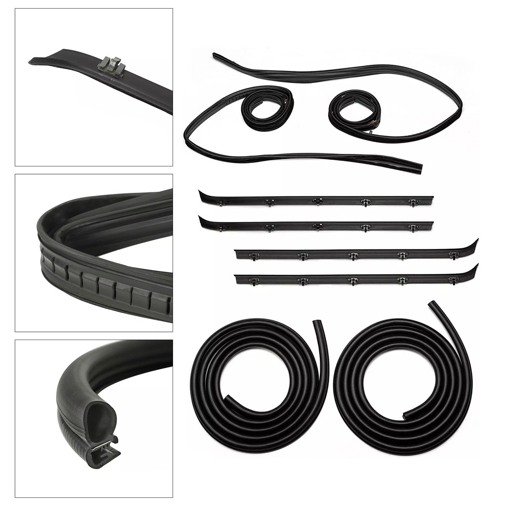 1982-1991 Chevy GMC C10 K10 Door Window Weatherstrip Seals Set Kit Generic